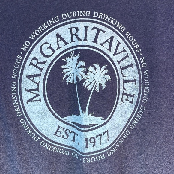 MARGARITAVILLE Ombre Graphic Crewneck T-shirt 2 Tone Navy Short Sleeve Large - Picture 3 of 12